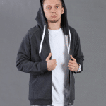 Original Zipped Hoodie - Dark grey