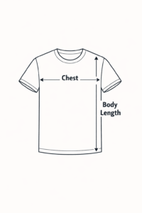 size chart for konahm t-shirt